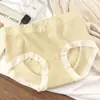 Roupa íntima Feminina Cintura Média Sem Marcas Levanta Bumbum Menina Estudante Algodão Puro Antibacteriano Ins Japonesa Respirável Calcinha