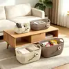 Cesta de Almacenamiento Tejida de Escritorio Almacenamiento de Cosméticos Recibidor Mesa de Café Artículos Varios Hogar Dormitorio Buen Artículo Cesta de Almacenamiento Tejida de Imitación de Ratán