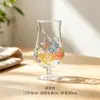 Xícara de chá de vidro resistente ao calor com padrão floral, jarra para chá gelado com infusão de flores, bule, conjunto de chá Kung Fu, tigela com tampa, xícara de justiça, xícara de chá verde