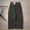 Estilo Americano Nicho Vintage Lavado Viejo Sentido de Diseño Bolsillo Herramienta Moda Marca Apilamiento Sentido Pantalones de Mezclilla Rectos de Pierna Ancha