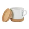 Paquete de Cinco Posavasos de Corcho Esterilla para Té Esterilla Aislante Térmico Portavasos para Taza de Té Estilo Europeo Tridimensional Antideslizante Antiescaldado Esterilla para Tazón Creativo Manteles Individuales