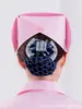 Touca de Enfermeira Feminina Branca Fina Cauda de Andorinha Rosa Azul Claro Espessa Touca de Doutor Enfermeira Estagiária Chapéu Longo