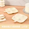 Plato Preparador para Fondue Estilo Nuevo Plato Dividido para Guarniciones Cocina Almacenamiento de Cebolla, Jengibre y Ajo Bandeja de Plato de Cena Multifuncional para el Hogar con Cuatro Compartimentos