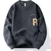 Suéter para Hombre Invierno Forrado de Felpa Engrosado Cálido Cuello Redondo Camisa Base Jóvenes Hombres Doble Cara Felpa de Grano Austriaco Top Casual