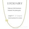 Collar Europeo y Americano Nuevo de 26 Letras para Mujer Diseño Nicho Ins Letra Lateral Oblicua Cadena Clavicular Collar de Moda Combinable