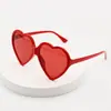 Shein novo amor coração grande moda moda europeia e americana rosto modificado alto senso óculos de sol dopamina