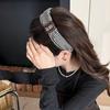 Diadema Cuadros Vintage para Mujer, Diadema de Alta Gama Moderna Elegante de Corona Alta, Nueva Diadema de Alta Gama 2025 para Lavarse la Cara