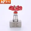 Válvula de Agulha Rosqueada de Aço Inoxidável 304 j13w-160p Válvula de Agulha com Rosca Interna 4 Válvula de Instrumento de Alta Pressão M16dn15