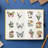 50 Piezas de Setas Retro Plantas Mariposas Creativas Graffiti Mascotas Pegatinas DIY Cuaderno Funda de Teléfono Computadora Impermeable Regalo