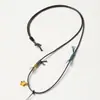Cordón versátil de cuero encerado de color sólido para pulseras y collares artísticos hechos a mano, adecuado para colgantes de Buda de jade y collares sencillos