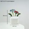 Maceta de Flores Esmaltada Zibo, Decoración con Flores Artificiales, Artesanía, Regalo del Día de la Madre, Flor Eterna, Decoración Creativa de Escritorio