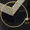 Pulseira Espiral Giratória de Ouro Real Banhada a Cobre com Contas Douradas Pulseira Corpo Leve Pulseira Elástica Acessórios de Joias DIY