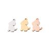 Acessórios para cachorro de estimação pingente de filhote de aço inoxidável pingente animal fofo cachorro acessórios DIY 16x21mm