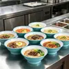 Vajilla de Melamina Especial Apertura Tienda de Fideos Bol para Sopa Fideos Ramen Fideos de Arroz Bol para Fideos de Res Bol Luosifen Bol de Cinco Granos con Polvo de Pescado Bol Grande