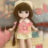 Muñeca pequeña de 16-17 cm 8 bjd cambiar ropa traje maquillaje princesa niña regalo de cumpleaños juguete