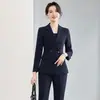 Outono/Inverno 2026 Novo Conjunto de Duas Peças Feminino Formal de Negócios com Manga Longa Moda Slim Profissional Atacado