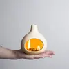 Quemador de Incienso Cónico Cerámico Transfronterizo Artesanías Quemador de Incienso Quemador de Aromaterapia Portador de Bandeja para Quemar Madera Sagrada Salvia Adornos de Incienso