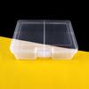 Caja de almacenamiento de escritorio con 2 compartimentos para equipo de pesca, caja de clasificación de batería, caja de componentes de chip, caja de plástico transparente con tapa.