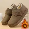 Zapatos de Algodón para Mujer con Velcro, Botas Calientes para Mujer, Botas de Algodón Casuales de Moda, Botas de Nieve Espesas de Terciopelo, Botines Cómodos de Suela Suave