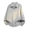 Estilo fresco y neutro, sudadera de dos piezas para hombre, solapa de otoño, chaqueta casual holgada para pareja, moda callejera
