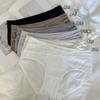 8738 Estilo esportivo feminino sem rastros fino moda pele-amigável respirável fita design simples algodão perfil briefs