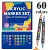 Marcador Acrílico Doble Punta Más Vendido de Amazon Set de Marcadores Apilables Extraíbles Pincel Especial para Pintura de Estudiantes