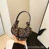 Moda Transfronteiriça Personalizada Estampa de Leopardo Bolsa Pequena Feminina 2024 Nova Mini Bolsa de Mão de Alto Padrão Nicho Estilo Estrangeiro Bolsa Bolinho