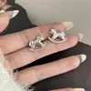 Pendientes Rojos de Año Nuevo 2026 para Mujer con Diseño Único, Pendientes del Zodiaco Caballo para el Año de Nacimiento, Pendientes Festivos de Año Nuevo al por Mayor