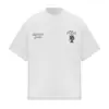Camiseta Corta de Marca Nacional de Moda Estilo Retro Americano Bordado de Letras con Perlas para Hombre, Verano Diseño Holgado Top para Pareja
