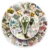 50 Peças de Ins-Style Cartoon de Buquê de Flores Padrão de Personalidade de Planta Adesivos Decorativos de Grafite para Álbuns de Fotos, Fones de Ouvido, Geladeiras, Adesivos DIY