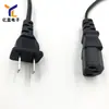 YL fábrica directa 1.5 metros 2*0.3 dos clavijas planas extremo enchufe nacional de dos clavijas cobre puro en stock cable de alimentación adaptador