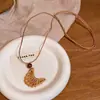 Collar Trenzado de Cuerda con Perlas de Piedra Natural para Mujer, Cadena para Clavícula de Piedra Ojo de Tigre Estilo Chino Nuevo Vintage, Accesorio Largo Colgante para el Cuello con Manchas