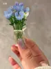 Ornatos de Mesa Flor de Vidro Zibo Feitos à Mão, Arranjos Florais Realistas Semelhantes a Buquês, Presentes Artesanais, Decorações de Escritório