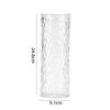 Jarrón Decorativo de Vidrio Transparente Estilo Nórdico Ins para Sala de Estar Adorno Creativo Jarrón de Rayas Verticales para Flores Secas y Arreglos Hidropónicos