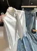 Cardigan de punto estilo francés para principios de otoño con cintas, camisa de manga larga para mujer, nuevo top casual holgado elegante de nicho adelgazante
