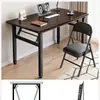 Escritorio plegable para computadora de escritorio, mesa de estudio, escritorio para estudiante de oficina en casa, mesa pequeña rectangular, simple para viviendas de alquiler