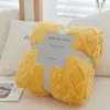 Manta Gruesa de Tafetán y Forro Polar Transfronteriza, Manta de Siesta para Sofá de Franela de Color Sólido de Comercio Exterior, Manta de Tiro, Manta Pequeña de Regalo