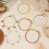 Novo Conjunto de Pulseiras Boêmias em Camadas Estilo Férias Pulseira de Pérola Joias Personalizadas Tendência Joias de Mão Femininas
