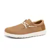 Zapatos casuales ligeros para hombre sin cordones, con puntera ancha, para comercio exterior, mocasines transpirables de tejido fly-knit, mocasines para hombre de talla grande
