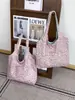 Bolsa de ombro reversível com estampa de leopardo estilo coreano, color block, versátil para outono e inverno, bolsa tote de grande capacidade para o dia a dia e escola