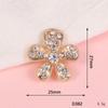 Nuevo Modelo Flor de Cinco Pétalos Completamente Diamantada Flor Diagonal Copo de Nieve Aceite Accesorios para Joyería DIY Funda de Teléfono Materiales de Pedrería Accesorios