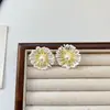 Exquisitos Pendientes de Perlas con Flores Coloridas Estilo Francés para Mujer, Nicho de Alta Gama Lujo Ligero Personalidad Temperamento Versátiles Pendientes Nuevos