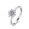Anillo de Plata de Ley Personalizado de Fábrica Anillo Personalizado para Pareja Anillo con Incrustaciones de Zirconia/Moissanita Seiko OEM