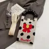 Bolso de Mano de Punto de Nuevo Estilo Color Dopamina Bolso de Almacenamiento Versátil de Nicho Bolso Pequeño de Punto Cruzado