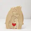 Set de Puzzle de Oso Madre e Hijo Transfronterizo Decoración de Manualidades de Madera DIY para Dormitorio Sala de Estar Escritorio Oso Abrazando Familia
