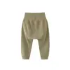 Leggings de cintura alta para bebê, roupa de casa, calça base para outono e inverno, roupas infantis An'yang
