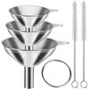 Embudo Hogar Acero Inoxidable Gran Calibre Cubeta de Aceite de Cocina Tamaño Grande y Pequeño Fuga de Vino Vino Colgante Grieta Cuchara para Bebida Juego de Tres Piezas