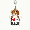 Llavero de Perro Mascota Acrílico Color Impreso En Stock Transfronterizo Regalo Pequeño Creativo