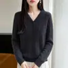 Suéter de punto grueso transfronterizo con mezcla de lana merino fina, estilo vintage "old money", con múltiples trenzas y cuello Henley, perfecto como prenda exterior para mujer en otoño e invierno.