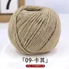 Fio de Algodão Oco para Quatro Estações 2mm Algodão Linho Tricô Manual DIY Chapéu Bolsa Crochê Capa de Copo Fio Redondo Coreano